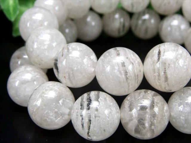 大特価 AA+ 千層ホワイトガーデンファントムクォーツ ブレスレット 13.5mm-14mm×16珠前後 正統派千層ガーデン 正財・長寿をもたらす守り石