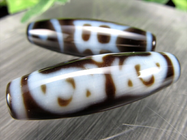 佛龍眼梵字天珠 普賢菩薩 辰・巳年 アン 約36mm-39mm 1個売り 天珠 至純天珠 チベット天珠 天然瑪瑙 パワーストーン 天然石