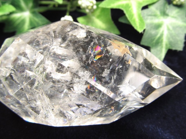 超希少 レムリアンシード贅沢使用 虹入り 天然水晶ドロップファセット