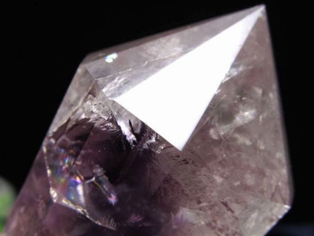 生命力を増幅する特別な幾何学形状 アメジスト ファントムクォーツ ヴォーゲルワンド 長さ 約102mm 重さ 約150.6g 2月の誕生石 癒しと安らぎの石 ブラジル