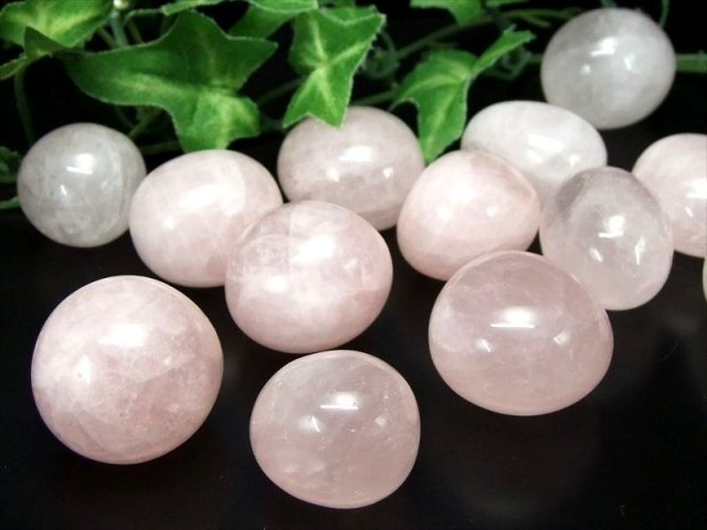 パステルベビーピンク ローズクォーツ 紅水晶 タンブル 詰合せ 一袋約