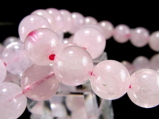 透明感あり モルガナイト ピンクアクアマリン ブレスレット 7.5mm-8mm
