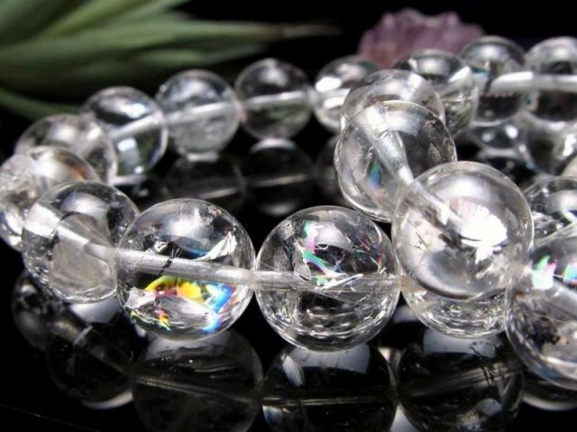 透明感抜群 アイリスクォーツ ブレスレット 8mm-8.5mm×23珠前後 高品質