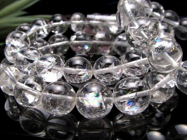 透明感抜群 アイリスクォーツ ブレスレット 8mm-8.5mm×23珠前後 高品質