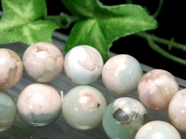 桜瑪瑙 緑 大玉 高品質 緑桜瑪瑙 ブレスレット 19ミリ玉 天然石 自然光撮影