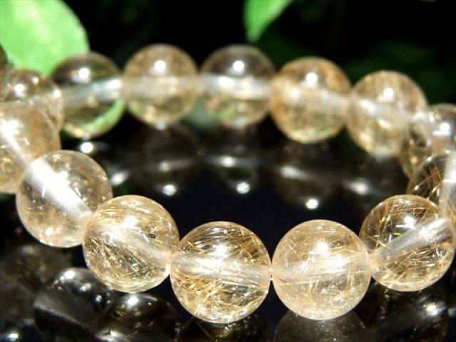 限定解禁 S級 マニハール産ゴールドルチルクォーツブレスレット 8mm-8.5mm×23珠 心身の調整・癒しの御守り 1点物 ギャランティーカード付属