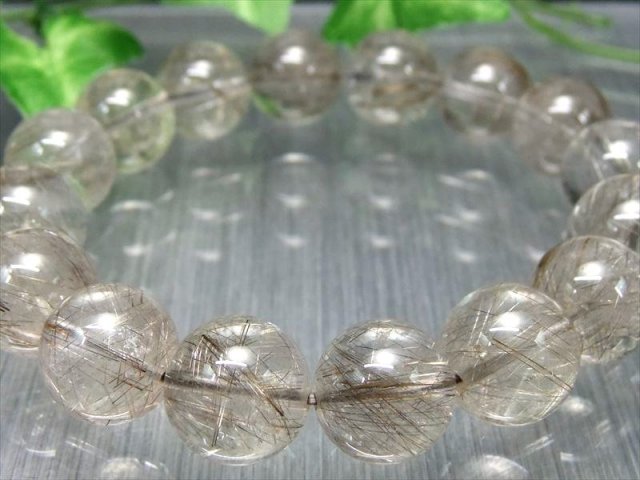 これぞシルバー色 4A シルバールチルクォーツ ブレスレット 13mm-13.5