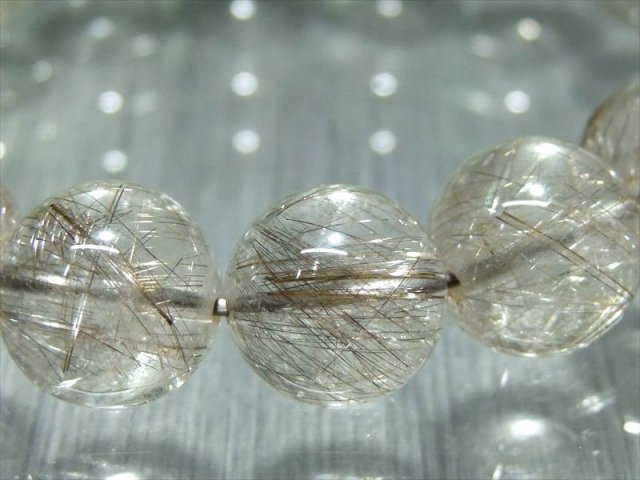 これぞシルバー色 4A シルバールチルクォーツ ブレスレット 13mm-13.5