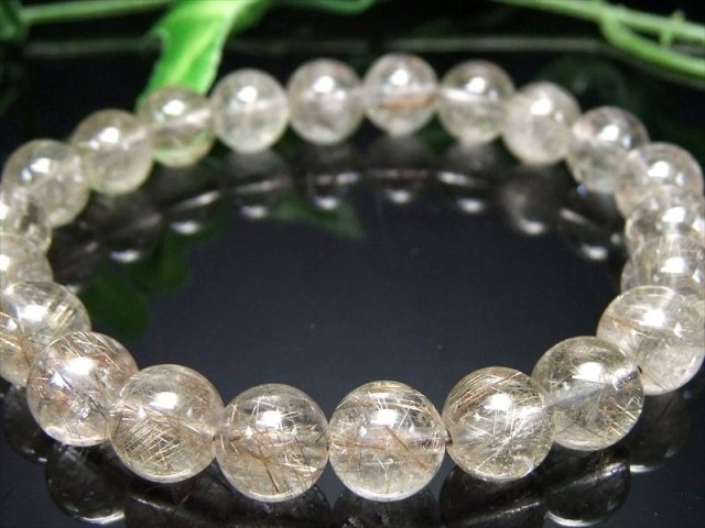 これぞシルバー針 4A シルバールチルクォーツ ブレスレット 8.5mm-9mm