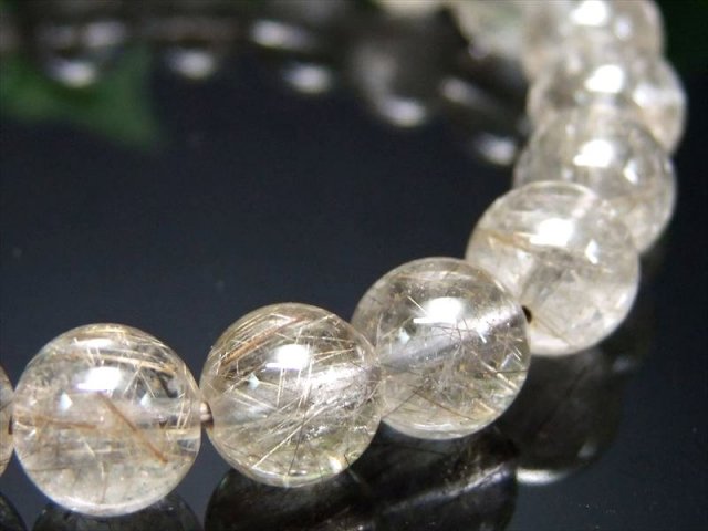 これぞシルバー針 4A シルバールチルクォーツ ブレスレット 8.5mm-9mm