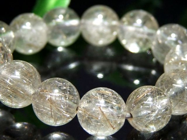 これぞシルバー針 4A シルバールチルクォーツ ブレスレット 8.5mm-9mm