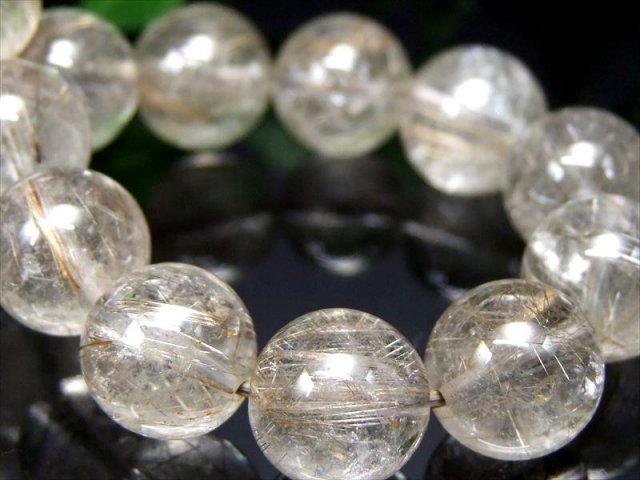 これぞ銀針 4A シルバールチルクォーツ ブレスレット 11mm-11.5mm×18珠 ビジネスのお守りに ブラジル産 bl-p-g パワーストーン 天然石