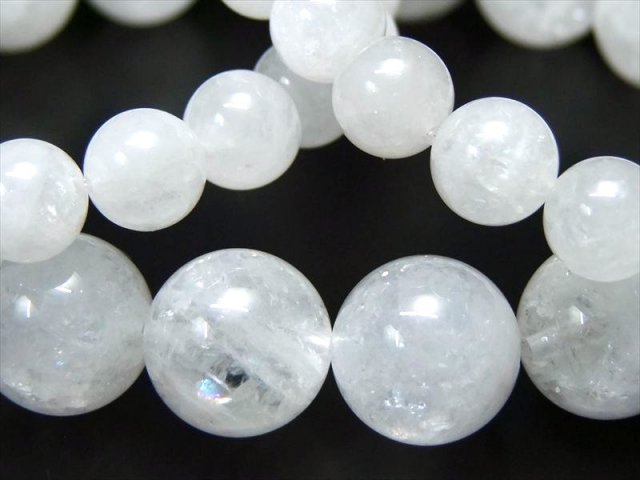 希少原産地アンゴラ スノーホワイトクリスタル ブレスレット 約8mm-8.5mm×23珠前後 純粋無垢なホワイトカラー 全てを清める 万能ストーン アンゴラ産