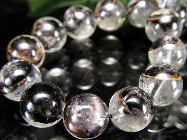 たっぷりプラチナルチル 5A プラチナルチル クォーツ ブレスレット 7.5mm-8mm×25珠 1点物 ブラジル産 bl-p パワーストーン 天然石