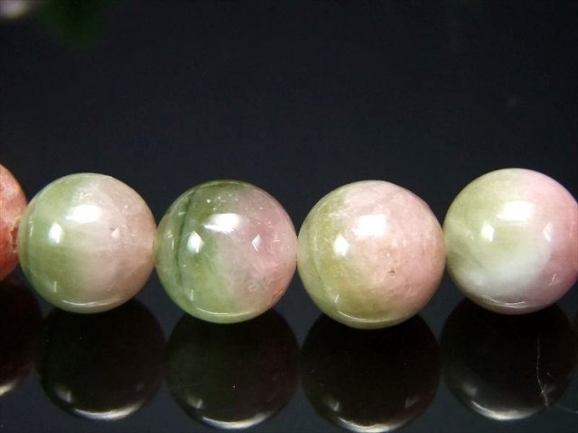 明るめカラー 4A ウォーターメロン トルマリン ブレスレット 7.5mm-8mm