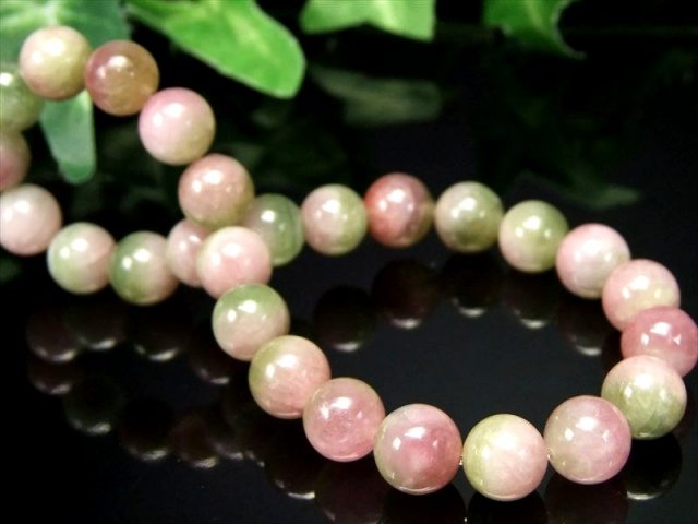 明るめカラー 4A ウォーターメロン トルマリン ブレスレット 7.5mm-8mm