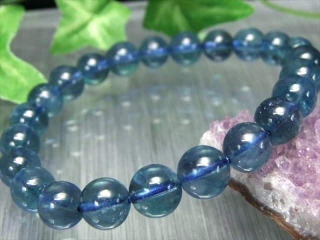 サンタマリアブルー 最高級S級 アクアマリン ブレスレット 8mm-8.5mm