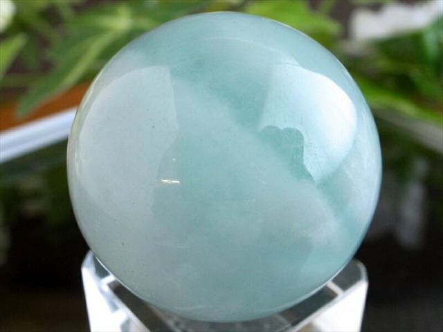 高品質 潤いたっぷり アクアマリン 丸玉 台座付 直径30mm 重さ37.4g 3月の誕生石 海の守護石 美しい若さと幸せな喜びの象徴 夏色のスフィア ブラジル産