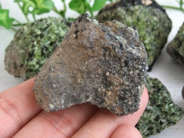 太陽の象徴 ペリドット かんらん石 結晶原石 1個売り 重さ70g-100g