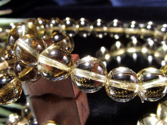 ゼウスクォーツ スモーキー ファントム シトリン ブレスレット 9.5mm