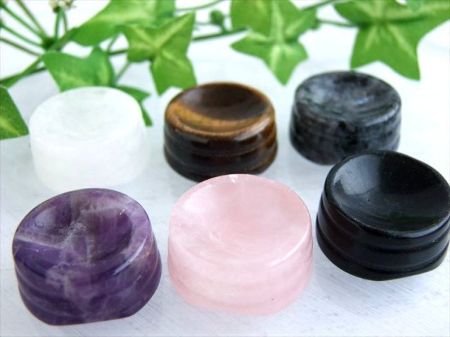選べる6種 ミニサイズ 天然石 丸玉用台座 1個売り 幅約27mm前後 天然水晶 オブシディアン ラブラドライト アメジスト タイガーアイ ローズクォーツ