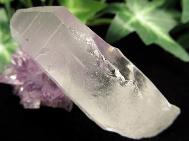激レア 溶け跡くっきり カブラル産 レムリアン単結晶 ライトニングクリスタル 雷水晶 幅54mm 重さ24g コレクター品 レムリアンの雷電水晶 ブラジル
