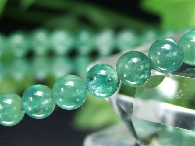 抜粋鑑別済み 5A エメラルド 翠玉 ブレスレット 5mm-5.5mm×36珠 世界4大宝石 透明度抜群 一点物 ザンビア産 パワーストーン 天然石