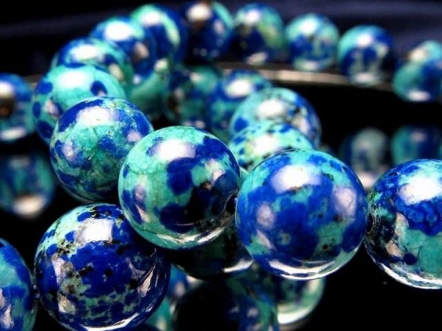 星海アズライトマラカイト アズロマラカイト ブレスレット 9mm-9.5mm