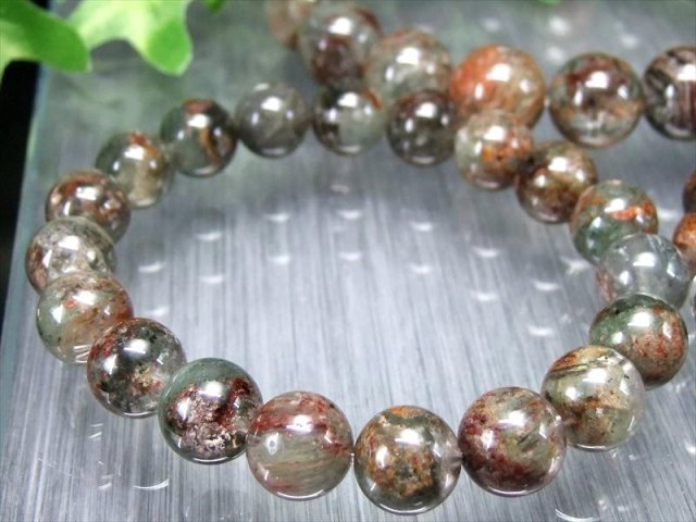 千層の珠も 3A 龍神 ファントム ガーデンクォーツ ブレスレット 11.5mm
