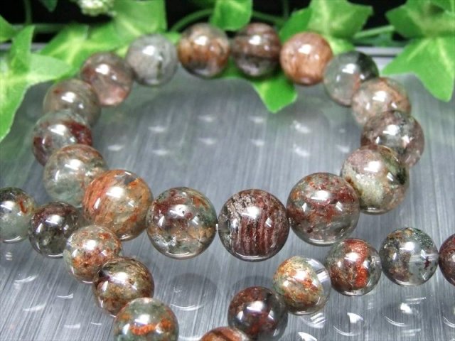 千層の珠も 3A 龍神 ファントム ガーデンクォーツ ブレスレット 11.5mm