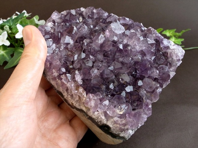 3A アメジスト クラスター スタンドタイプ 高さ113mm 重さ1176g 美結晶