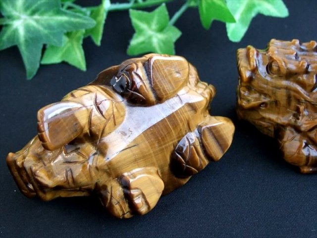 大サイズ タイガーアイ ロングイ 龍亀 彫刻 置物 最大幅約62mm 重さ