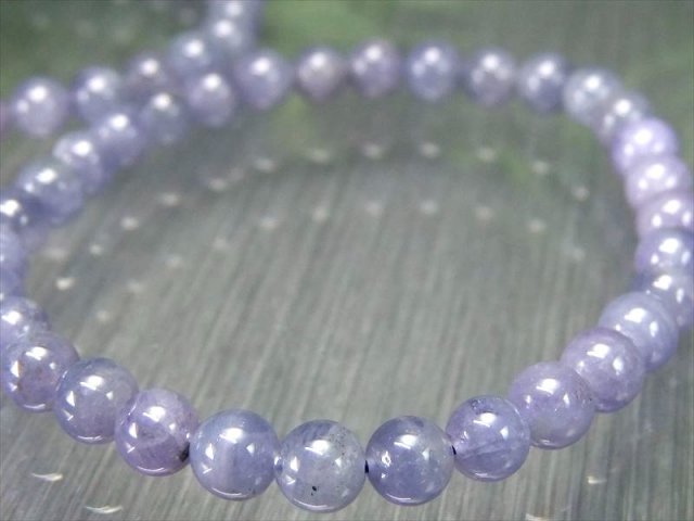 現品の2本 3A タンザナイト ブレスレット 5.5mm-6mm×32珠 人生を良い