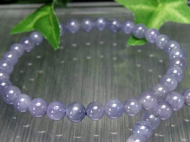 現品の2本 3A タンザナイト ブレスレット 5.5mm-6mm×32珠 人生を良い