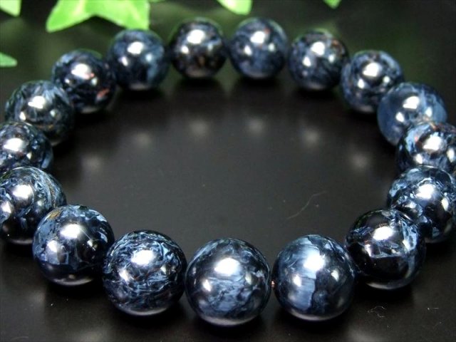 希少 5A ブルーピーターサイト ブレスレット 12.5mm-13mm×17珠 極上