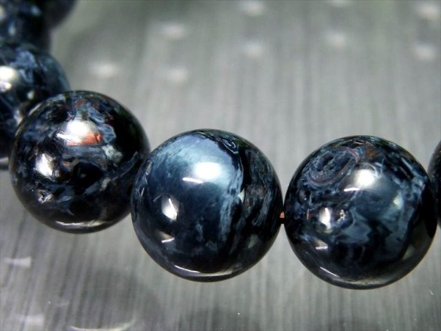 希少 5A ブルーピーターサイト ブレスレット 12.5mm-13mm×17珠 極上