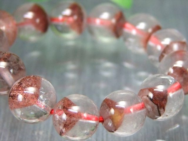 縁起物 赤富士 オススメ立体 4A レッド ホワイト ファントム クォーツ