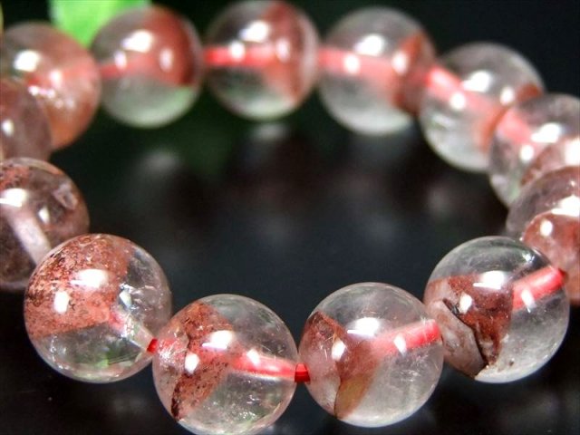 縁起物 赤富士 オススメ立体 4A レッド ホワイト ファントム クォーツ