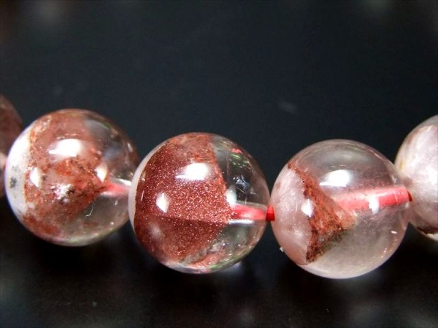 縁起物 赤富士 オススメ立体 4A レッド ホワイト ファントム クォーツ