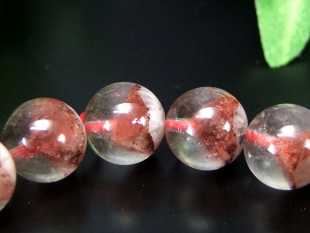 縁起物 赤富士 オススメ立体 4A レッド ホワイト ファントム クォーツ