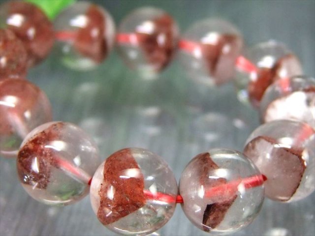 縁起物 赤富士 オススメ立体 4A レッド ホワイト ファントム クォーツ