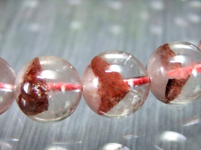 縁起物 赤富士 オススメ立体 4A レッド ホワイト ファントム クォーツ