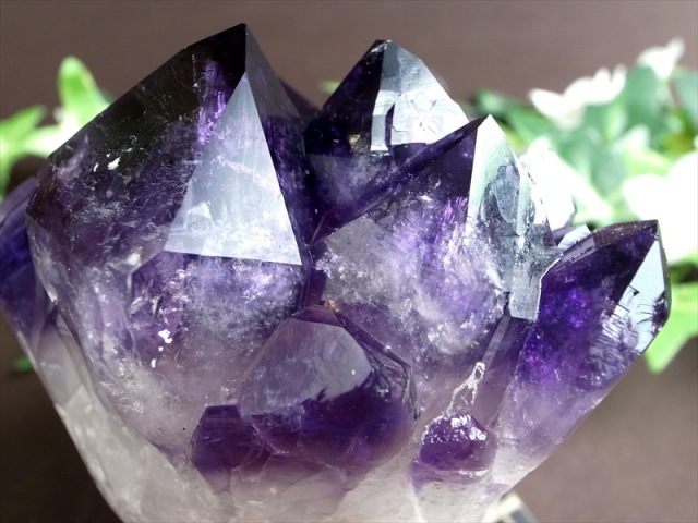 究極のアメジスト S級 濃紫 アメジスト クラスター フラットタイプ 最大幅約80mm 重さ600g 極上 美結晶 愛の守護石 紫水晶 天然石 1点物 ウルグアイ産