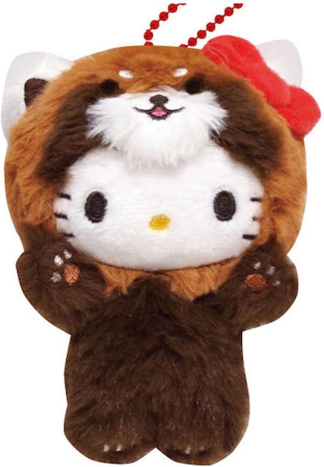 サンリオキャラクターズ バンザイシリーズ ボールチェーンマスコット ハローキティ レッサーパンダ SAB-BM-KT ぬいぐるみ キーホルダー マスコット