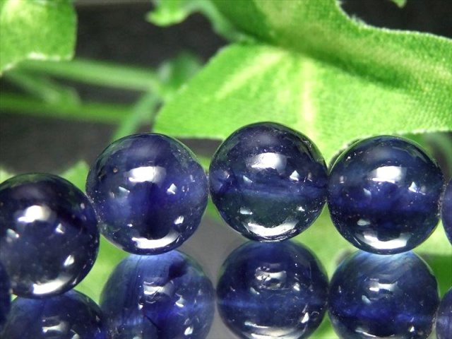 店頭展示中 濃い透明 ブルー 5A サファイア ブレスレット 9.5mm-12mm