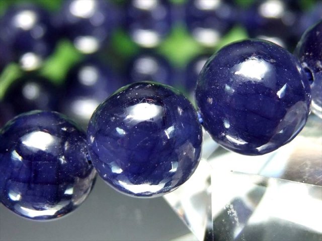 濃い透明 ブルー 5A サファイア ブレスレット 10.5mm-12mm×19珠 サイズグラデーション 美しいサファイアブルー 透明感良好 9月の誕生石 ミャンマー産