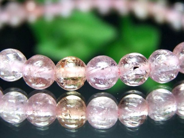 透明感抜群 S級 インペリアル ピンクトパーズ ブレスレット 約5mm-5.5mm×38珠 11月の誕生石 美しくも絶妙な色合い トパーズの王様 最大の力の発揮