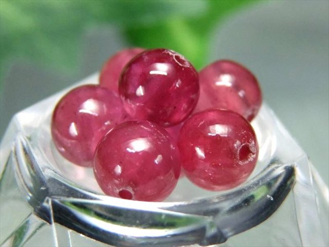 粒売り 5A 宝石質 ルビー バラ珠売り 6.5mm-7mm 透明感抜群 ピンク系 超透明 宝石の女王 ミャンマー産 tu-p パワーストーン 天然石