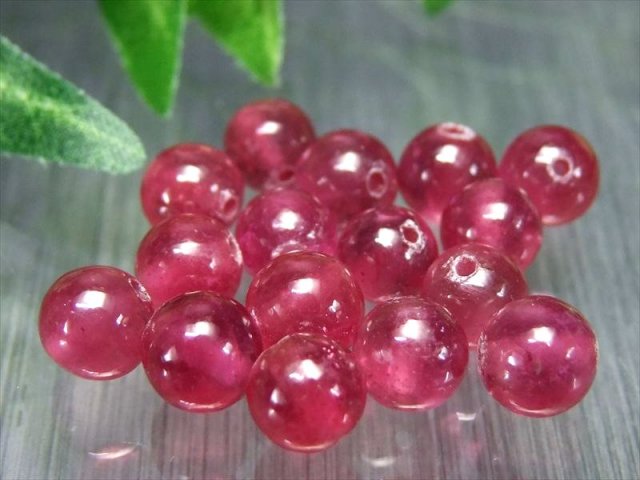 粒売り 5A 宝石質 ルビー バラ珠売り 6.5mm-7mm 透明感抜群 ピンク系