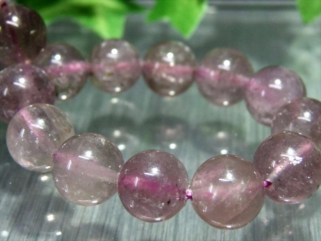 キャッツアイ珠有り 4A マリアライト バイオレットスキャポライト ブレスレット 9.5mm-10mm×20珠 独特のキャッツアイ効果 心を癒やす 慈愛のパワー 一点もの